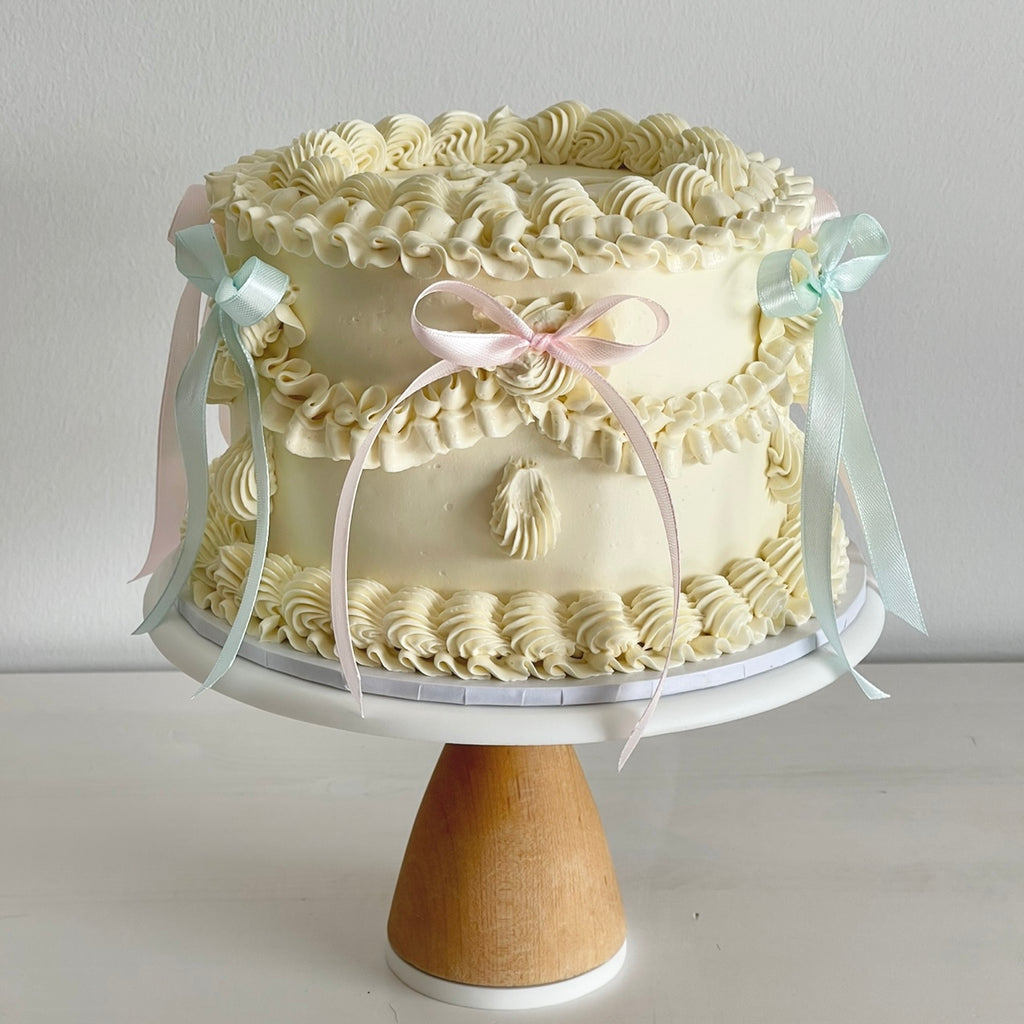 Vintage Gender Reveal Cake
